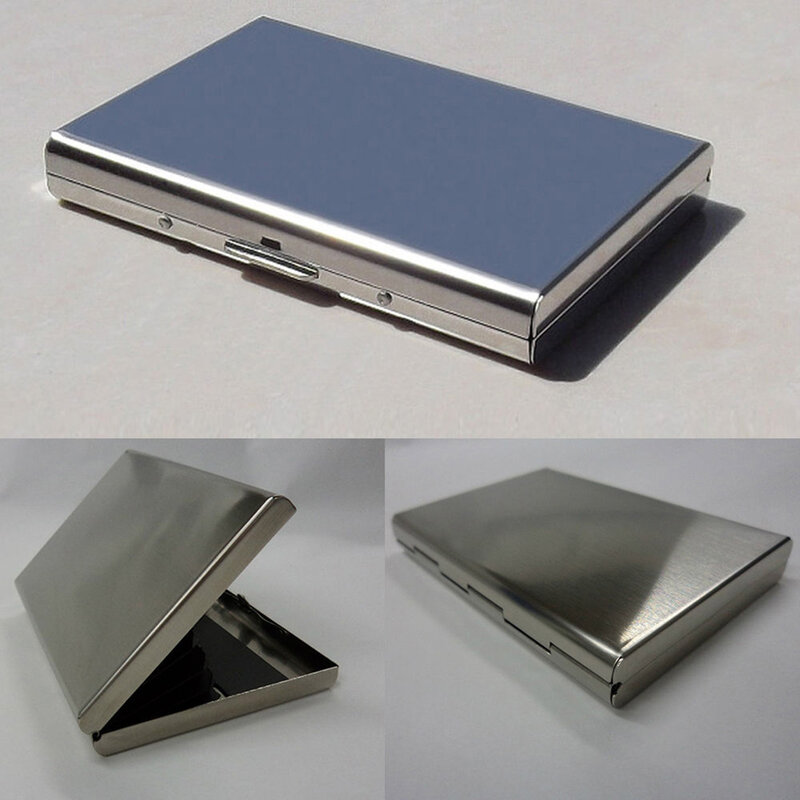 1 Piece Men's Stainless Steel Credit Card Mini Wallet Clip Pocket Box Box Credit Card Mini Wallet Clip Pocket Box