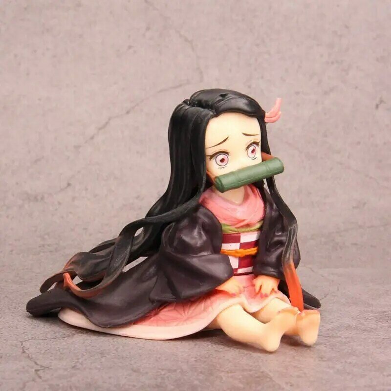 Nezuko Shrink Mini Figure Demon Slayer Baby Kamado Kimetsu no Yaiba Nezuko Figure Model Toy Anime Demon Cute Children Toys