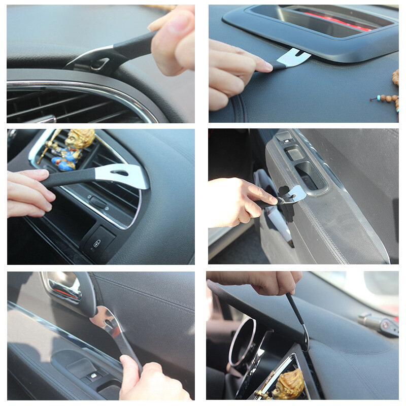 1 قطعة سيارة الداخلية كليب لوحة الكسوة تركيب إزالة أداة الفولاذ المقاوم للصدأ حدق لوحة تحويل تركيب أداة