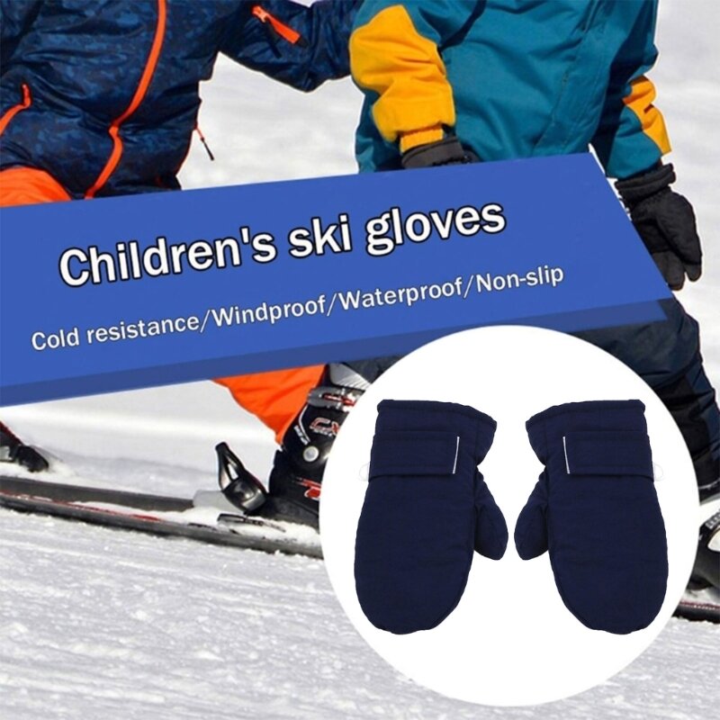 هدية الشتاء للأطفال قفازات دافئة قفازات ثلجية معزولة خفيفة الوزن للأولاد والبنات