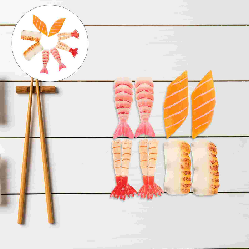 نموذج شرائح سمك السلمون الساشيمي المحاكاة ، نماذج طعام شرائح ، ديكورات طاولة نابضة بالحياة