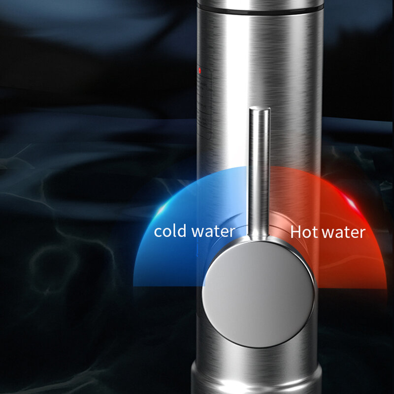 صنبور المطبخ الكهربائي الفوري 220 فولت 110 فولت سخان مياه الفولاذ المقاوم للصدأ Tankless لحظية التدفئة الحنفيات شاشة ديجيتال