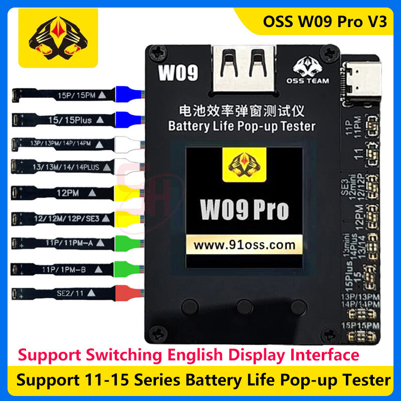 OSS W09 Pro reife XA2 Pro مبرمج ، تغيرت الصحة إلى إصلاح منبثق للبطارية ، iPhone 11 12 13mini 14 15Pro Max