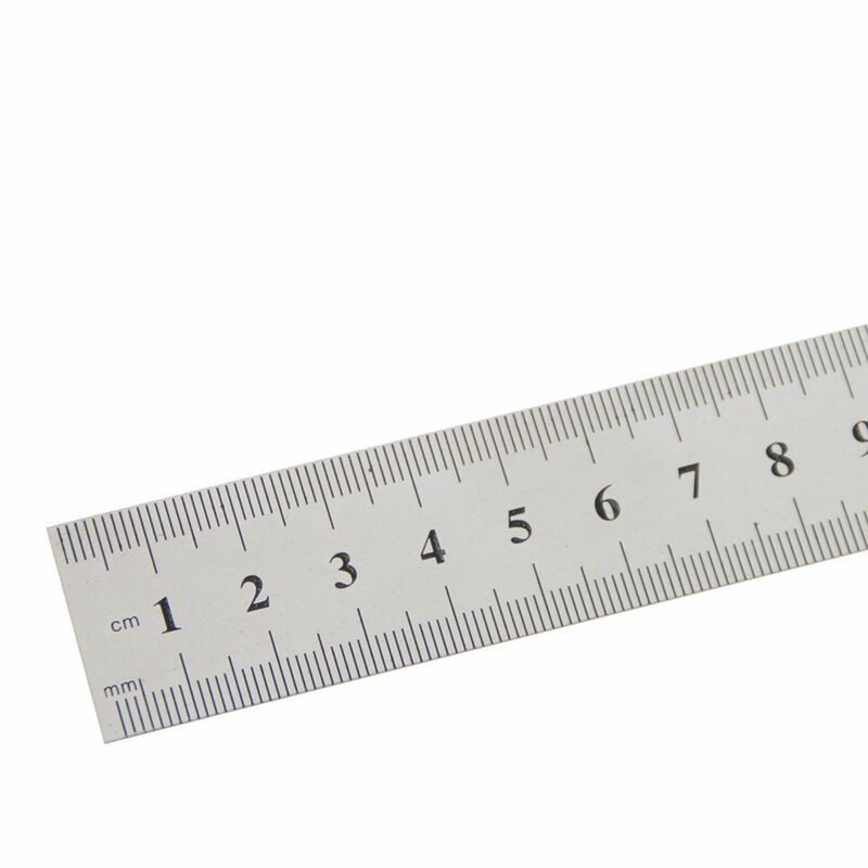 1 قطعة 15 سنتيمتر 6 بوصة مزدوجة الجانب الفولاذ المقاوم للصدأ مسطرة مستقيمة قاعدة متري الدقة أداة قياس اللوازم المكتبية المدرسية