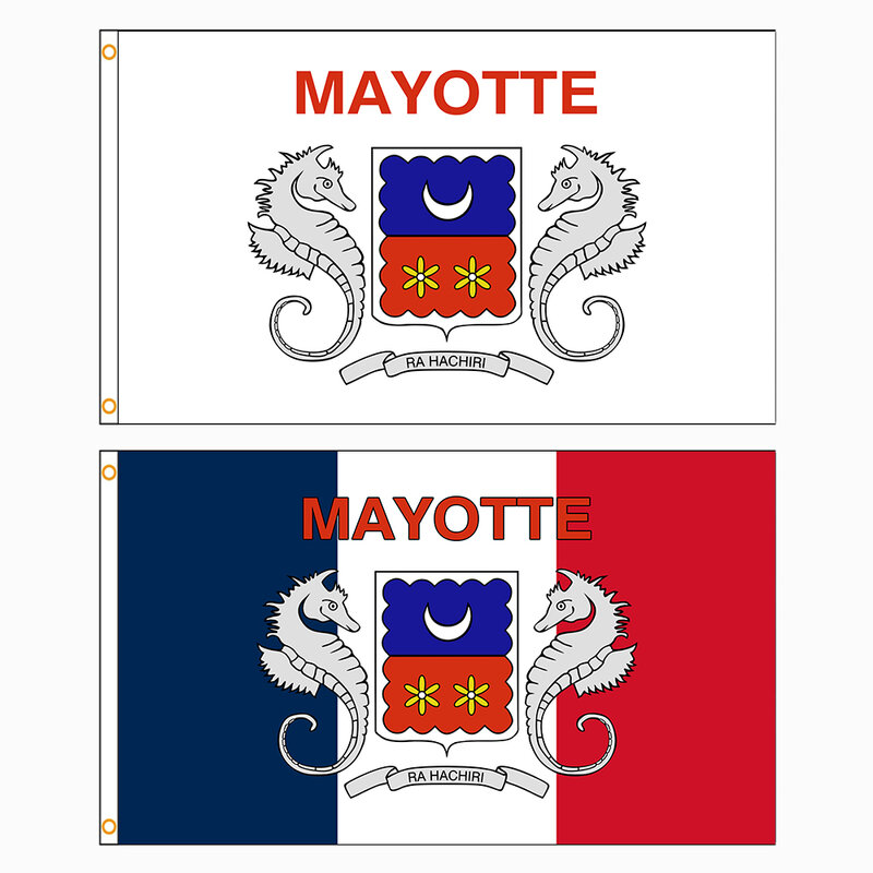 علم بوليستر من فرنسا ، علم مطبوع من المايوت (محلي) ، علم نسيج من فرنسا ، 90x150cm