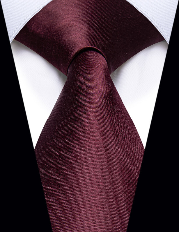 بورجوندي الأحمر الرجال الفاخرة التعادل جيب مربع مجموعة مشابك الحرير الموضة تصدير العلامة التجارية 6 سنتيمتر ربطة العنق ضئيلة للرجل اكسسوارات هدايا