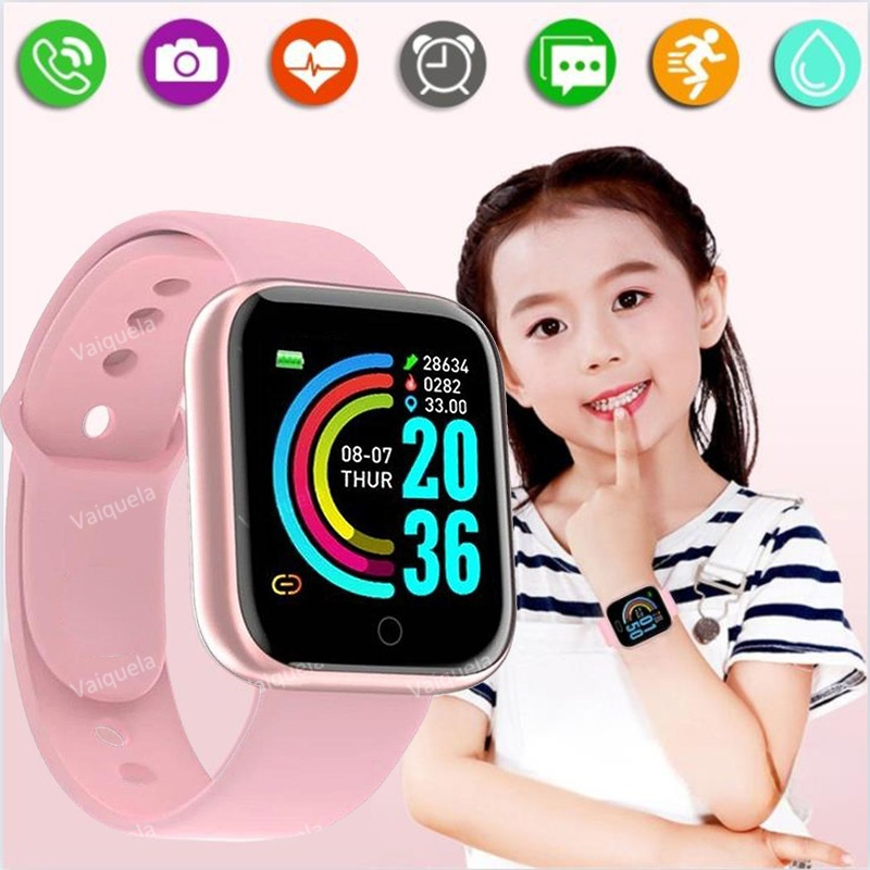 بلوتوث الذكية متصل الاطفال اللياقة البدنية تعقب الساعات الرقمية Y68 Smartwatch للرجال النساء الأطفال مقاوم للماء الساعات Montre