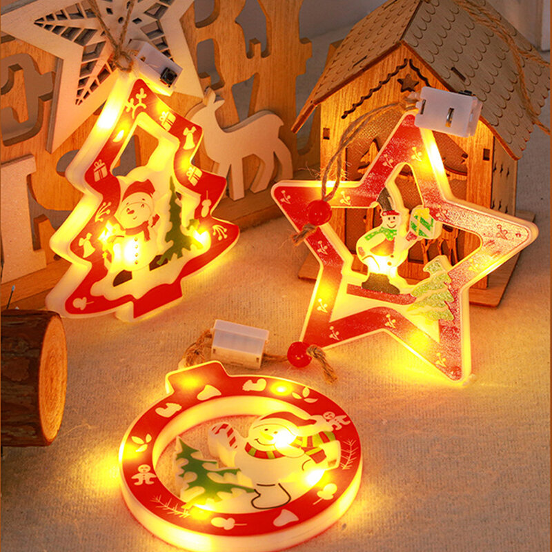 بطارية تعمل ضوء النافذة لزينة عيد الميلاد ، والحلي المعلقة ، والزينة مضاءة ، وتجارة الجملة