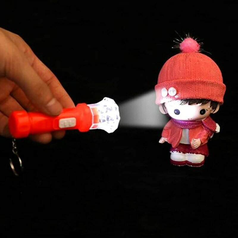 10 قطع صغيرة من سلسلة مفاتيح بمصباح يدوي LED للحفلات للأطفال والكبار