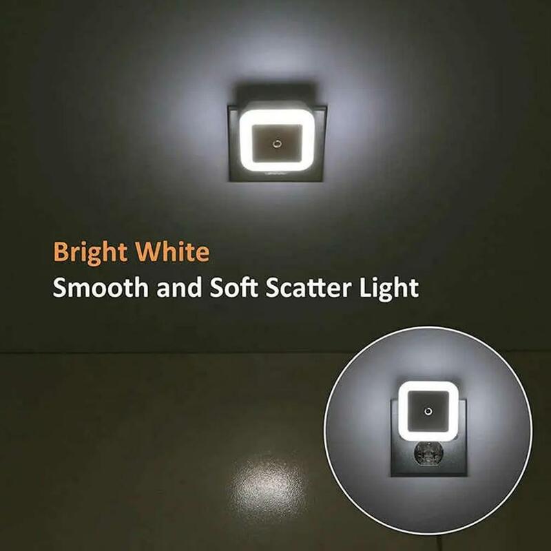 مصباح led ليلي ذكي مع مستشعر ، ضوء أبيض وأصفر ، أفضل لغرفة ، المدخل ، الحمام ، المرحاض ، c7x2