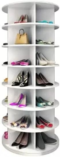 رف أحذية أصلي دوار ° ، رف أحذية دوار ، لوازم أثاث ، 1 فقط ، يحتوي على 35 رف تعليق من 7 طبقات
