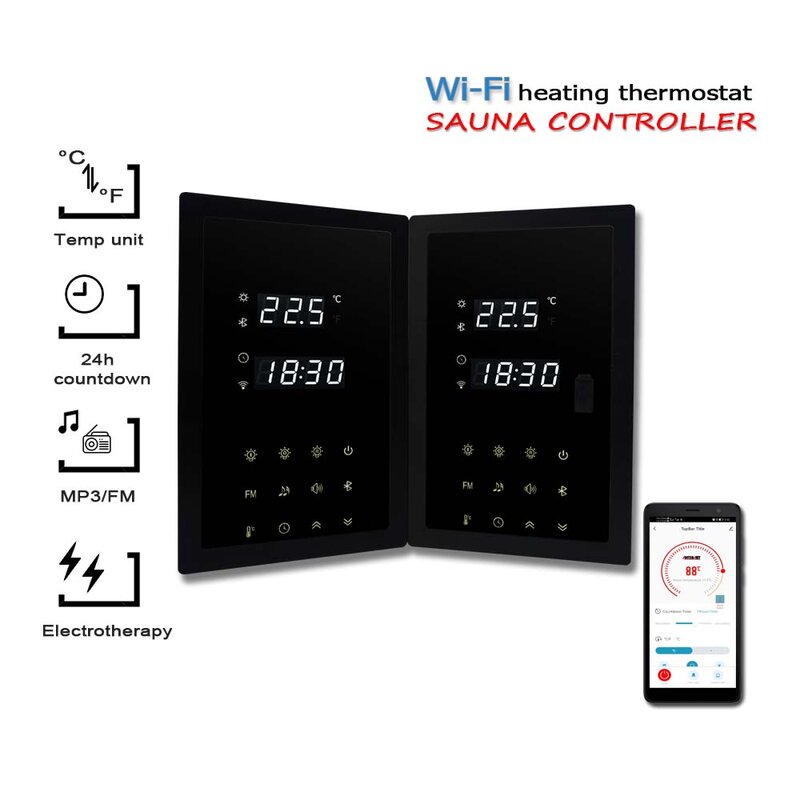 Tuya الحياة الذكية App واي فاي ساونا غرفة تحكم في درجة الحرارة ، ودمج وحدات متعددة الوظائف ، والنسخة اليدوية اختياري