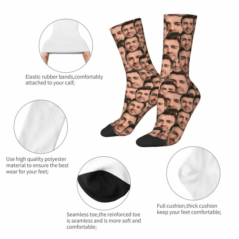 جوارب ألونسو-طاقم مع تصميم للرأس للرجال والنساء ، منتج للجميع