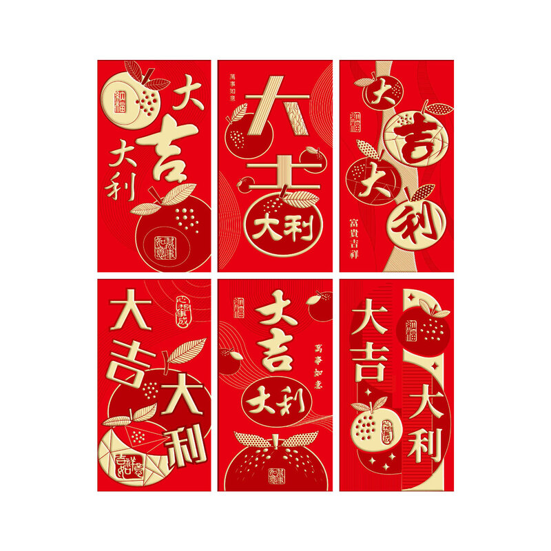 السنة الصينية الجديدة مظروف أحمر ، السنة الجديدة ، مهرجان الربيع ، الأبراج ، شعار البرنز ، الربيع ، التنين ، 6 ،
