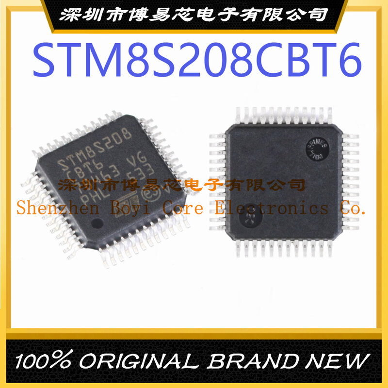 STM8S208CBT6 حزمة LQFP48 العلامة التجارية الجديدة الأصلي رقاقة متحكم IC أصيلة