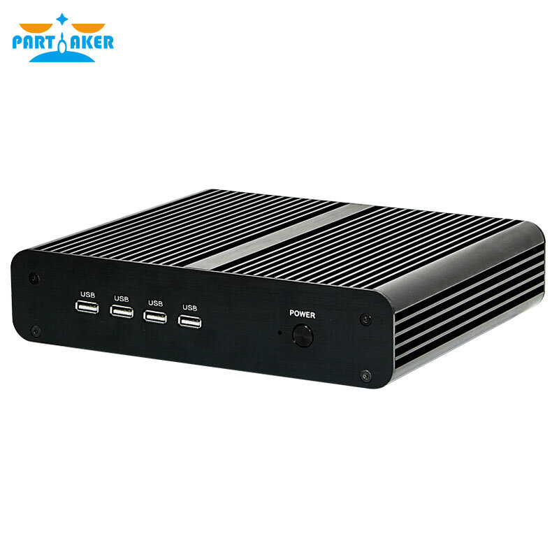 Partaker بدون مروحة جهاز كمبيوتر صغير إنتل كور i7 10710U 1165G 7 حاسوب شخصي مكتبي ويندوز 10 2 * DDR4 M.2 NVMe + Msata + 2.5 ''SATA HTPC Nettop HDMI DP