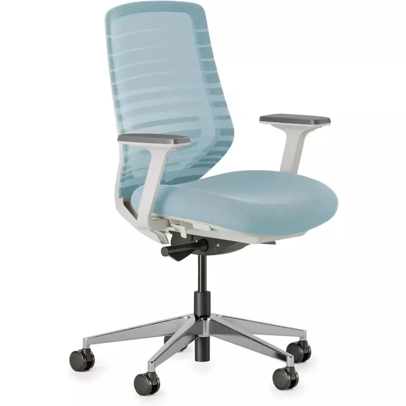 كرسي مكتب متعدد الوظائف مع دعامة خصر قابلة للتعديل ، مسند ظهر شبكي قابل للتنفس ، عجلات ناعمة