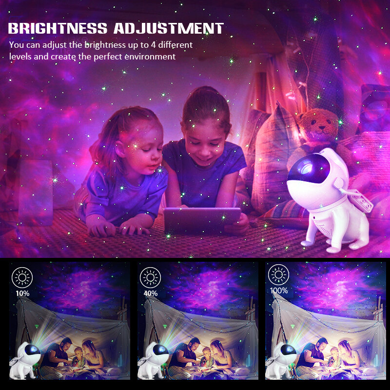 الفضاء الكلب ليلة ضوء غالاكسي ستار رائد الفضاء العارض App سديم مصابيح Led أضواء للأطفال غرفة نوم ديكور هدية عيد