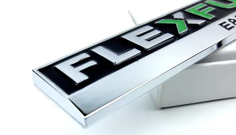 فليكس الوقود E85 الإيثانول سيارة ملصق ل الطاقة النظيفة مركبة معدنية السيارات الجسم شاحنة فليكسالوقود ملصق مائي ثلاثية الأبعاد شارة شعار اكسسوارات