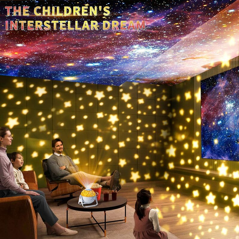 LED غالاكسي العارض ستار القبة السماوية العارض 360 درجة تدوير 13 في 1 ضوء الليل للأطفال غرفة نوم الاطفال ديكور أضواء الليل