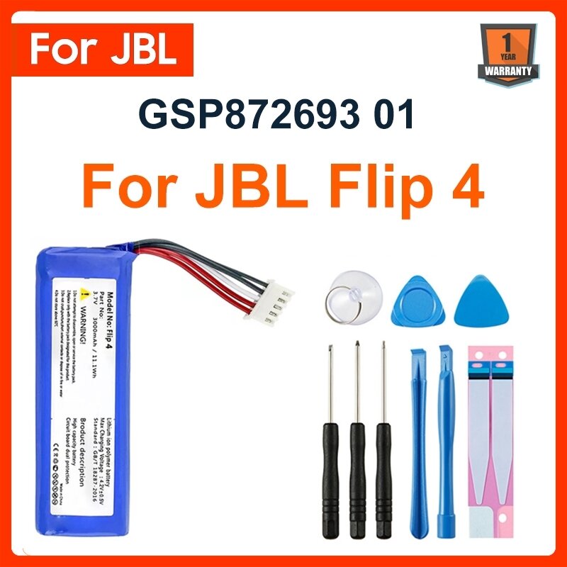 بطارية بديلة أصلية GSP872693 01 3000mAh لبطارية JBL Flip 4 Flip 4 بطبعات خاصة