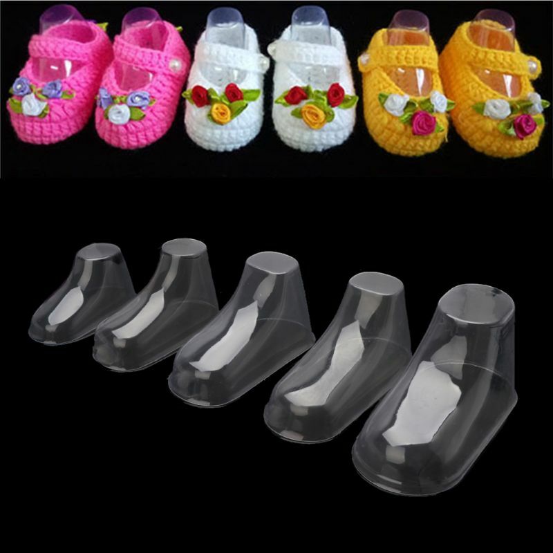 10 قطعة/المجموعة البلاستيك طفل رضيع قدم عرض قالب الجوارب الطفل الأحذية جورب للأحذية الأحذية جورب حذاء طفل
