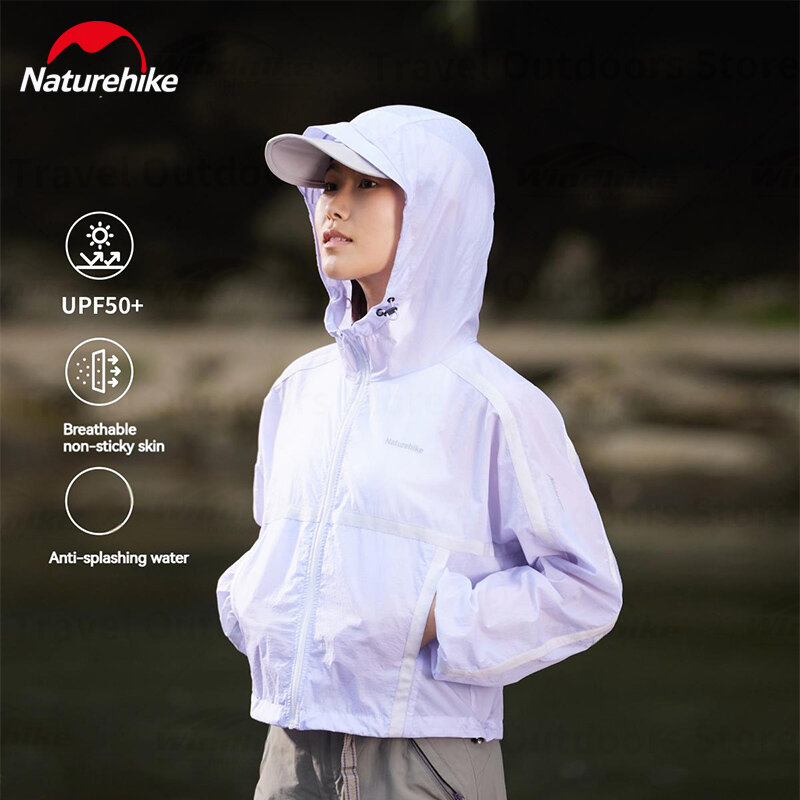 Naturehike-ملابس للحماية من الشمس في الهواء الطلق للنساء ، معطف ركوب الدراجات ، سترة صيفية ، سريعة الجفاف ، ملابس رياضية خفيفة للغاية ، صيد الأسماك ، المشي لمسافات طويلة