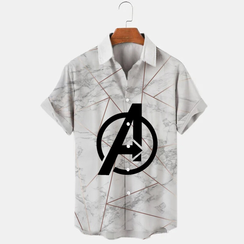 قميص ديزني للرجال صيف 2022 قميص هاواي جديد للرجال مطبوع رقمي للشاطئ كم قصير قميص علوي على الموضة