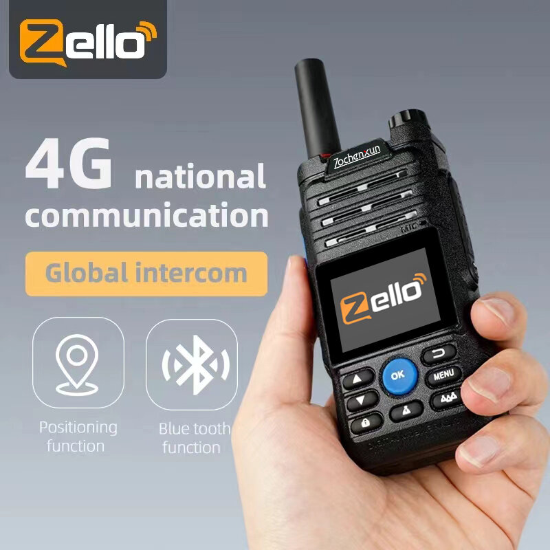 جهاز اتصال لاسلكي Zello B5 ، 4g ، راديو مع بطاقة Sim ، سن أزرق ، طويل المدى ، اتجاهين ، محترف ، قوي