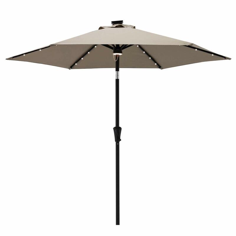 مظلة طاولة ، قدم للفناء الخارجي ، مظلة طاولة بميل ، بيج
