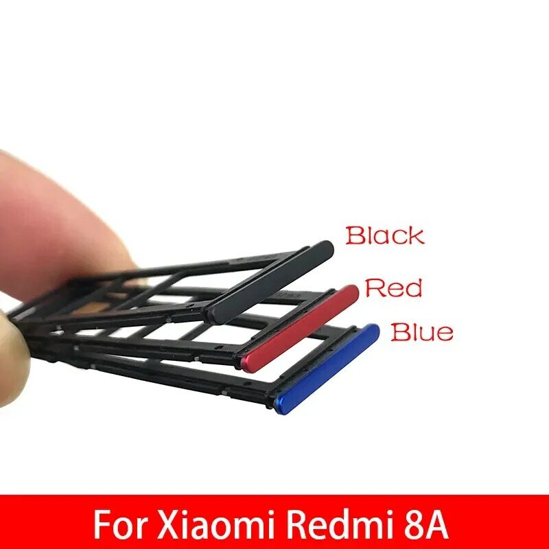 حامل فتحة ل شاومي Redmi 7 ، 7A ، 8 ، 8A ، جديد سيم بطاقة صينية ، استبدال أجزاء ، الأصلي