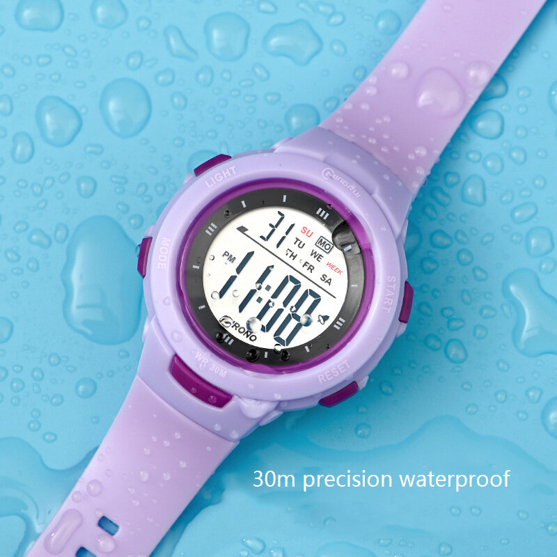 Uالتايلاندية CE49 الاطفال الساعات موضة مضيئة مقاوم للماء المنبه الساعات الذكية الفتيان والفتيات طالب ساعة إلكترونية هدية