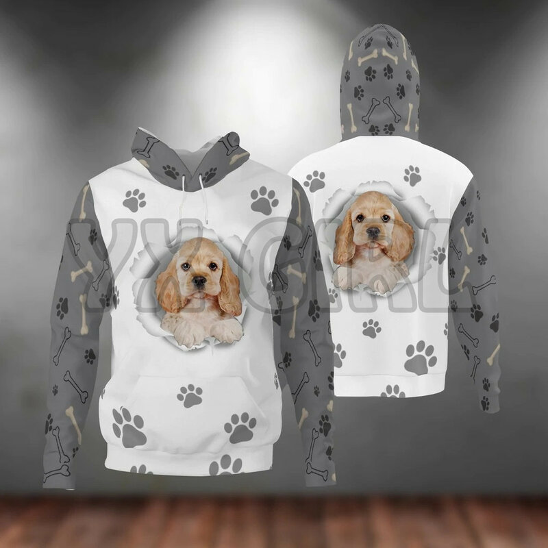 Chihuahua-Paw Dog  3D Printed Hoodies  Unisex Pullovers Funny Dog Hoodie Casual Street Tracksuit