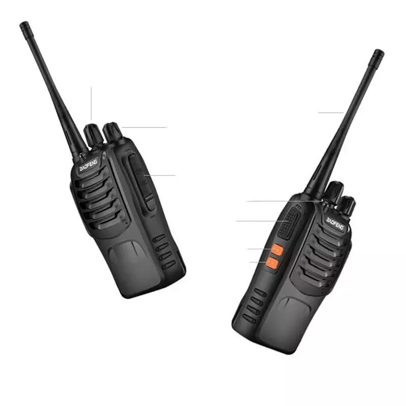جهاز اتصال لاسلكي طويل المدى ، UHF ، 5 واط ، من من من من من من من من نوع Walkie Talkie ، BF888s ، H777 ، راديو ذو اتجاهين لفندق الصيد