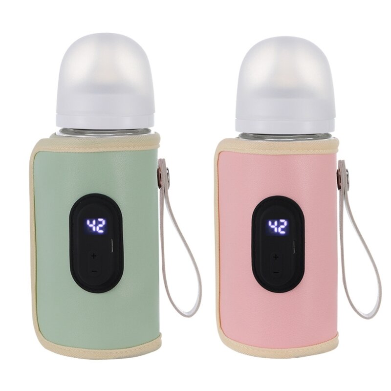 USB شحن الحليب زجاجة دفئا حقيبة ، العزل غطاء التدفئة للطفل المياه الدافئة ، المحمولة الرضع السفر في الهواء الطلق الملحقات