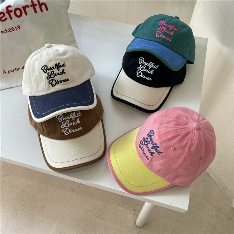 قبعات البيسبول قابل للتعديل مع اللسان بطة للأطفال ، لون مطابقة ، قبعة قناع ظلة للبنين والبنات ، رسالة ، الخريف