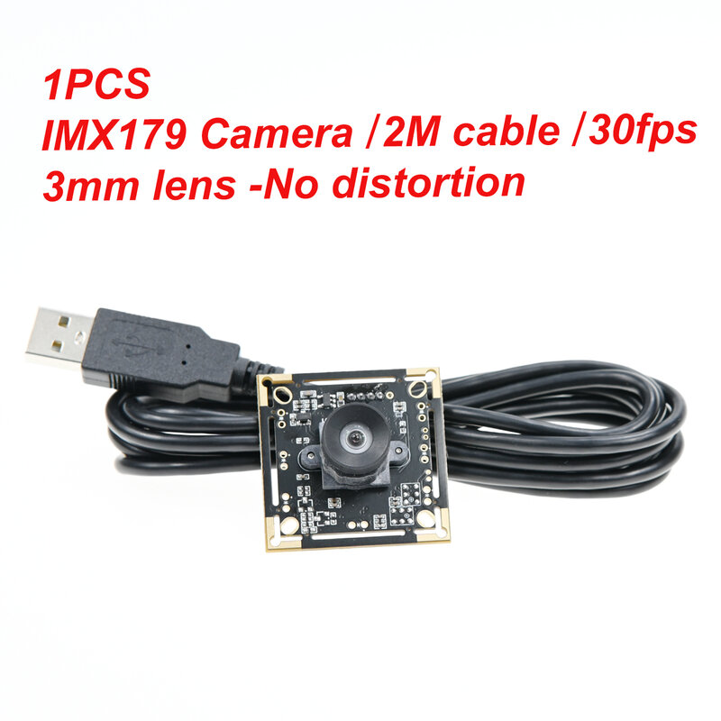 وحدة كاميرا GXIVISION IMX179 كابل 2 متر عدسة 30 إطارًا في الثانية 3 مم بدون تشويه، متوافقة مع السهام التلقائية. io كاميرا ويب DIY، محرك أقراص USB مجاني