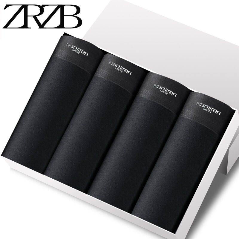 ZRZB-ملابس داخلية مثيرة للرجال ، شورت بوكسر أسود ، سروال داخلي من الحرير بالحليب ، سراويل داخلية للرجال ، شورت ثلاثي الأبعاد ، سراويل داخلية ناعمة ، ملابس داخلية