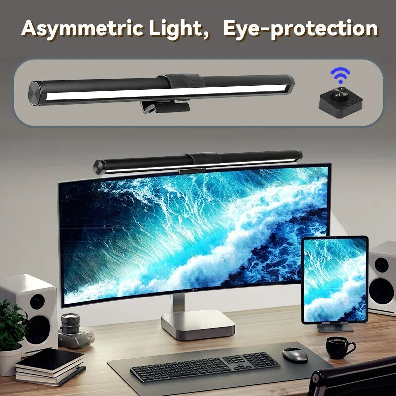 شريط إضاءة شاشة كمبيوتر LED مع جهاز تحكم عن بعد ، حماية العين ، شاشة معلقة ، دراسة ، عمل ، اتصال USB
