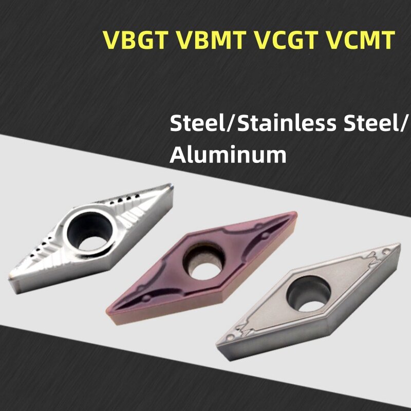 قواطع مخرطة CNC من الفولاذ المقاوم للصدأ ، معالجة تحول كربيد ، VBGT ، VBMT ، VCGT ، VCMT Inserts ، ، nc ، 08 ، MV ZM30 ، 5 4.5