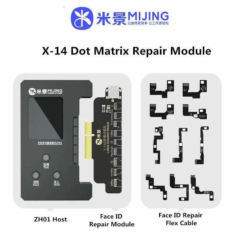 Mijing ZH01 نقطة مصفوفة الكابلات المرنة للهاتف 8-14 برو ماكس بطارية الخارجية شقة كابل نقطة العارض الوجه معرف إصلاح وحدة/كابل