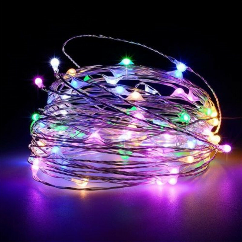 مقاوم للماء USB LED ضوء سلسلة ، الأسلاك النحاسية ، سلاسل الإضاءة في الهواء الطلق ، أضواء الجنية لعيد الميلاد ، ديكور الزفاف ، 10 متر ، 5 متر