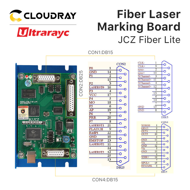 Ultrarayc جديد ليزر بمناسبة المجلس الأصلي BJJCZ LMCV4-Fiber برنامج Ezcad لآلة الليزر الألياف Raycus ماكس JPT