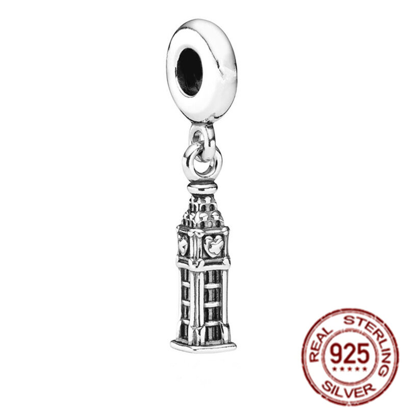 925 فضة باريس برج ايفل خرزة ساحرة ، نيويورك تمثال الحرية صالح ، الأصلي باندورا سوار ، الصلاة الملاك مجوهرات