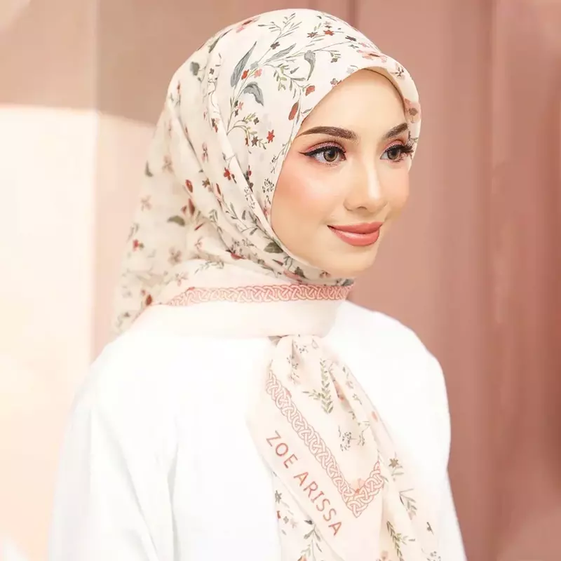 وشاح حجاب إسلامي مربع للنساء ، فوال قطن ، حجاب ناعم ، شالات ولف ، رباط رأس إسلامي ، أوشحة نسائية ، 110x110cm