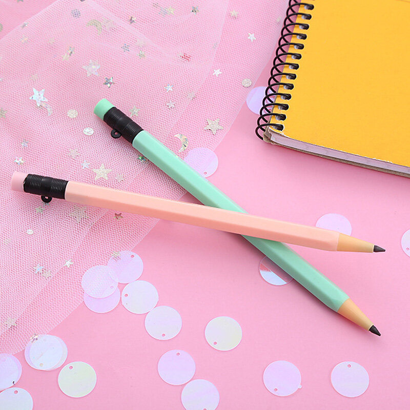 2 قطعة الأزرق الوردي الأبدي قلم رصاص للكتابة الرسم بلون إنفينيتي قلم رصاص لا حاجة شحذ القلم لوازم مكتبية هدية