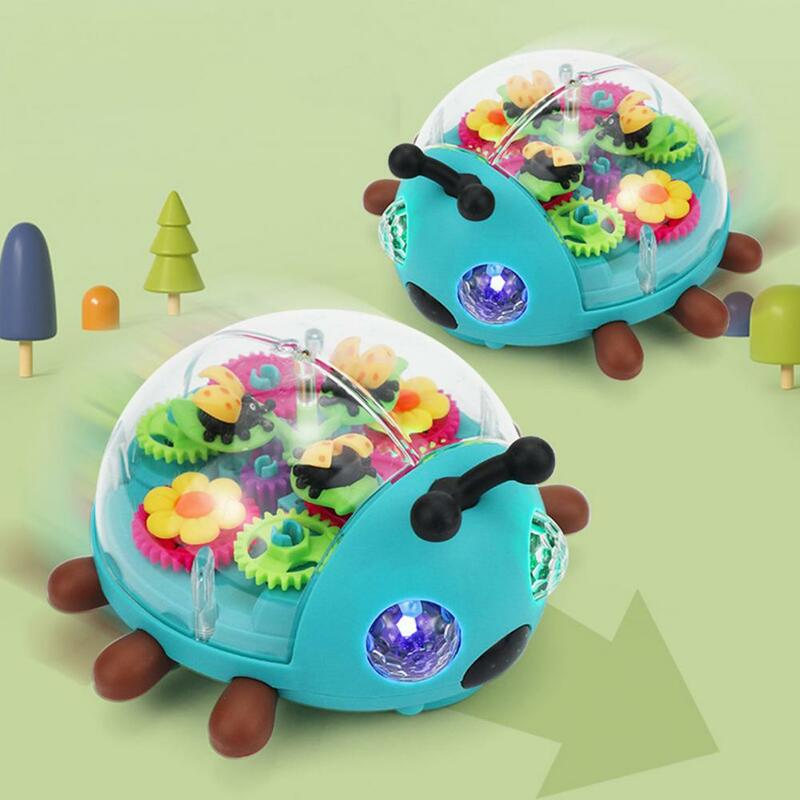 الكرتون والعتاد لعبة متعددة الألوان الخنفساء سيارة لعبة مع أضواء وامض الموسيقى هدية عيد للبنين بنات شفافة للأطفال