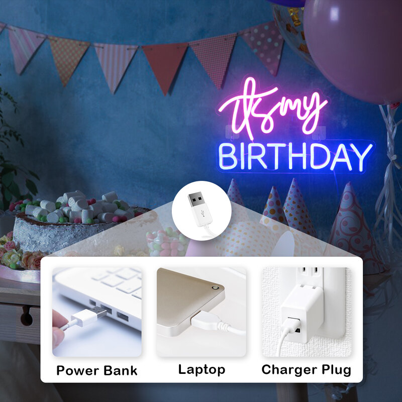 عيد ميلاد سعيد ضوء النيون علامة ، رسالة USB ، ديكور غرفة معلقة ، مصباح حائط فني LED ، هدية لطيفة ، حفلة مهرجان