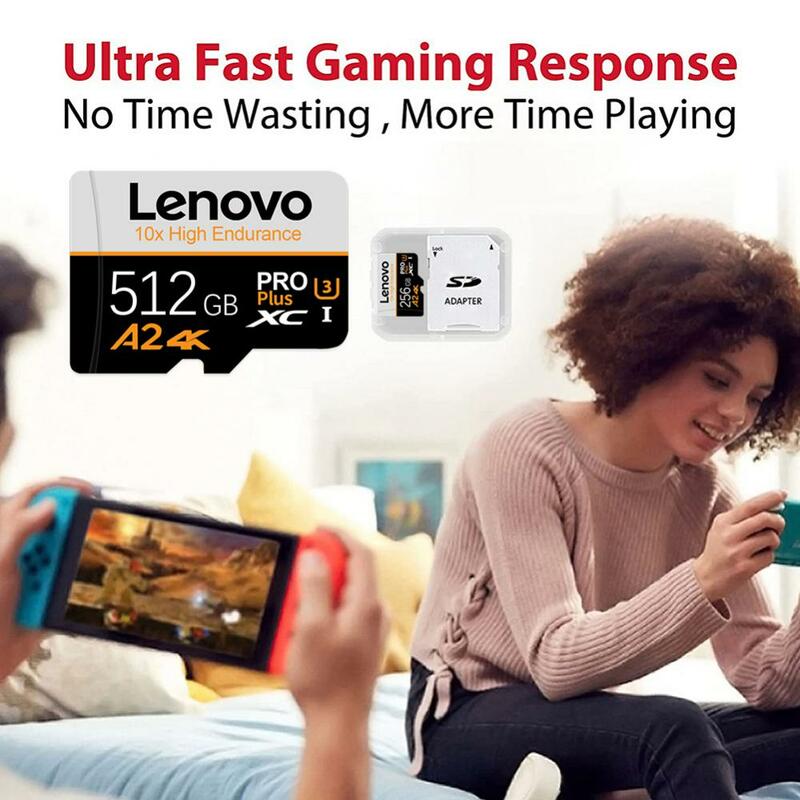 لينوفو-بطاقة ذاكرة عالية السرعة ، مايكرو TF ، بطاقة SD لمفتاح نينتو ، هاتف ، PS4 ، 2 ، 10000 جيجابايت ، جيجابايت ، فئة 10 ، مايكرو