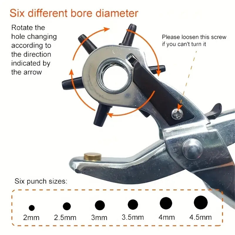متعددة الوظائف الجلود حزام ثقب لكمة ، مفيدة آلة ثقب حفرة اللكم ، حزام الساعات الجلود الحرفية ، أداة اليد المنزلية